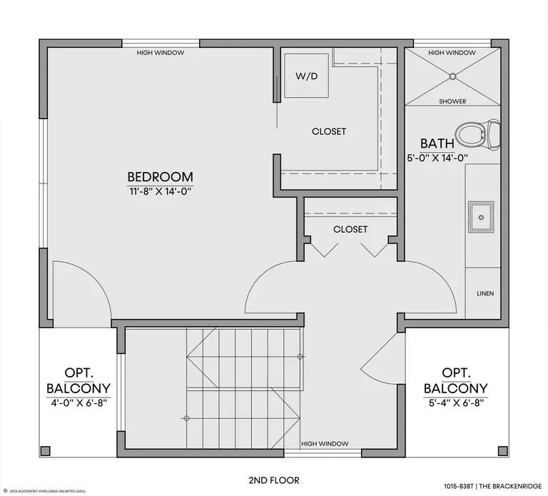 The Brackenridge — Floorplan — 2nd floor