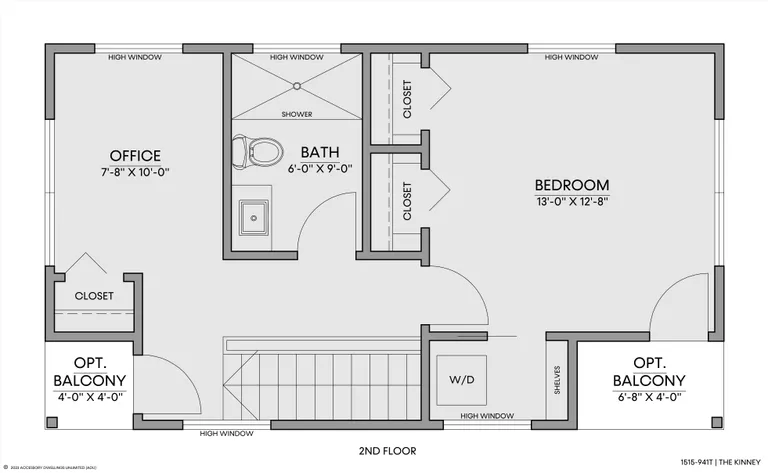 The Kinney — Floorplan — 2nd floor