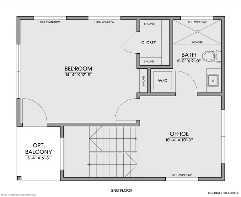 The Carter — Floorplan — 2nd floor