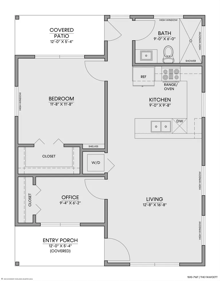 The Fawcett — Floorplan — 1st floor