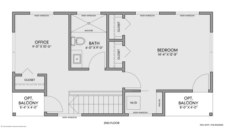 The Biggers — Floorplan — 2nd floor