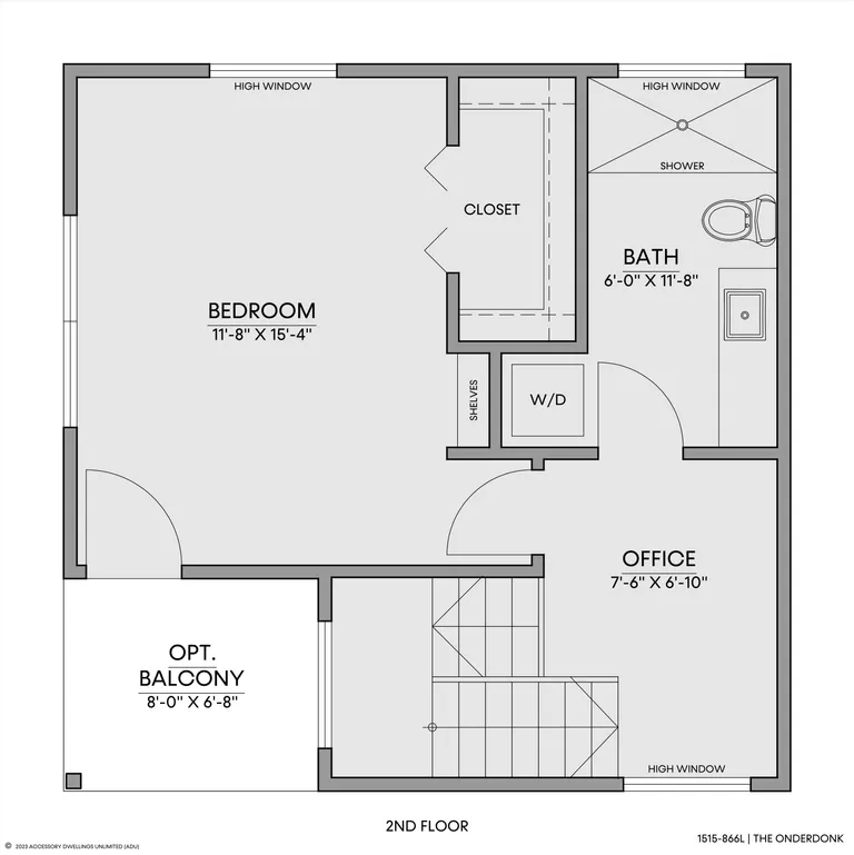 The Onderdonk — Floorplan — 2nd floor