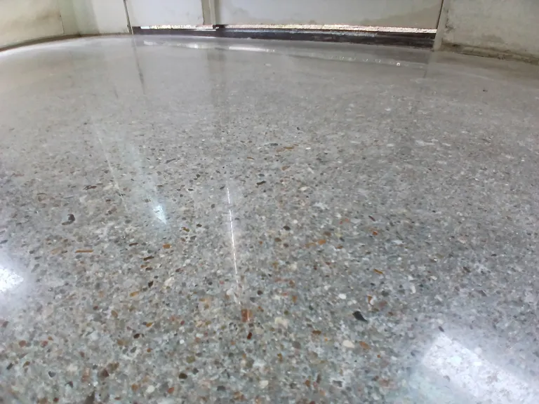 The slab ground and polished into the finished floor.