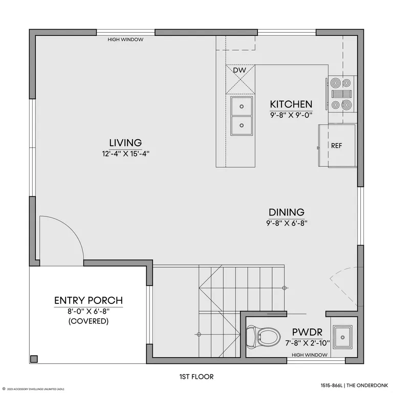 The Onderdonk — Floorplan — 1st floor