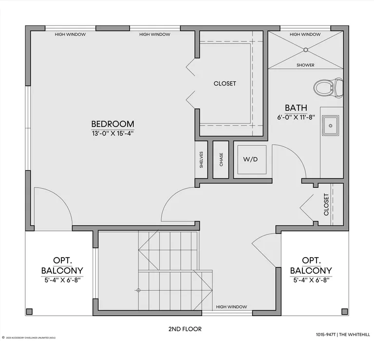 The Whitehill — Floorplan — 2nd floor