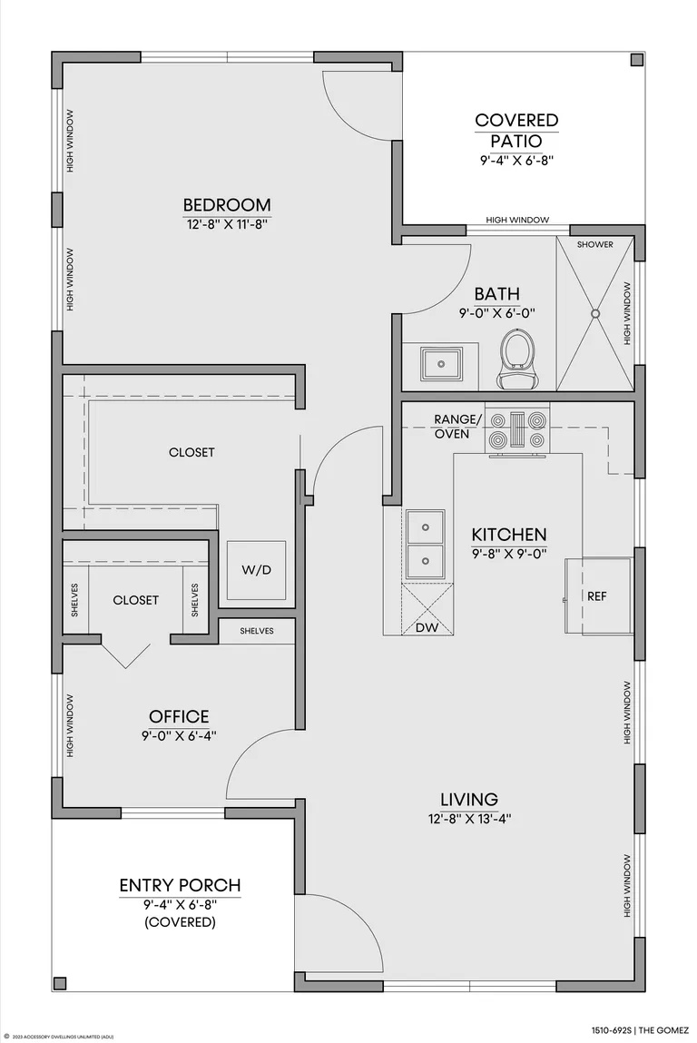 The Gomez — Floorplan — 1st floor