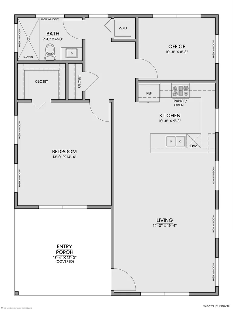 The Duvall — Floorplan — 1st floor
