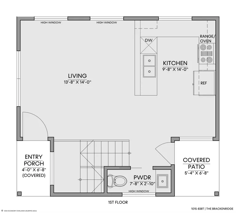 The Brackenridge — Floorplan — 1st floor