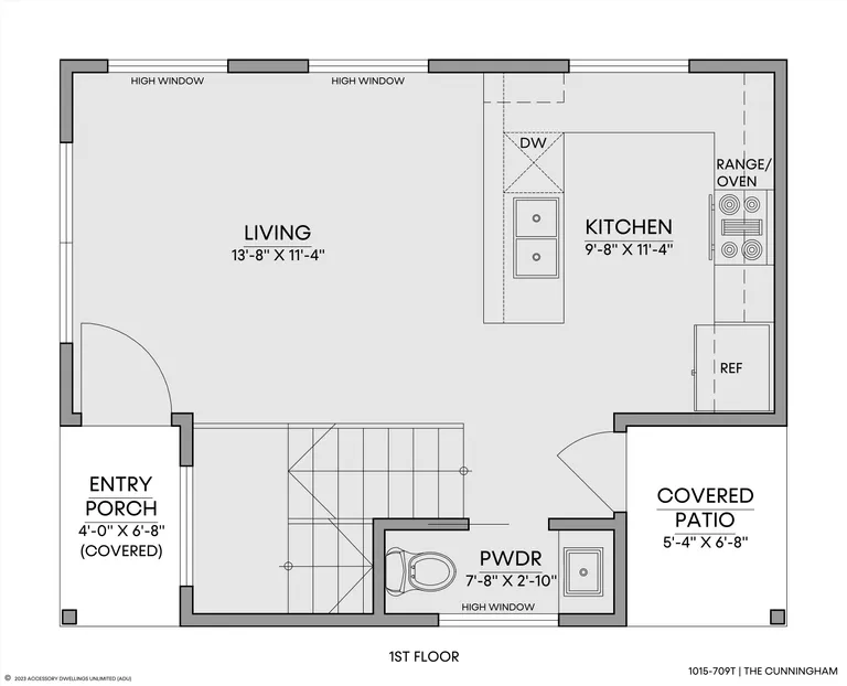 The Cunningham — Floorplan — 1st floor