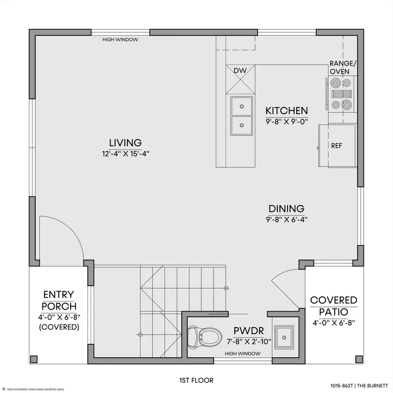 The Burnett — Floorplan — 1st floor