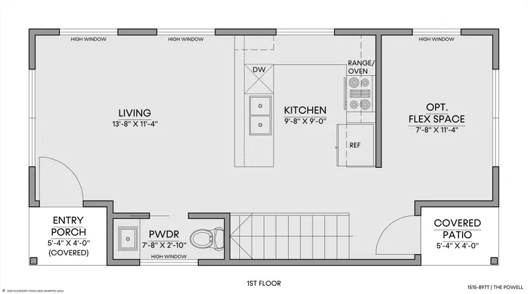 The Powell — Floorplan — 1st floor