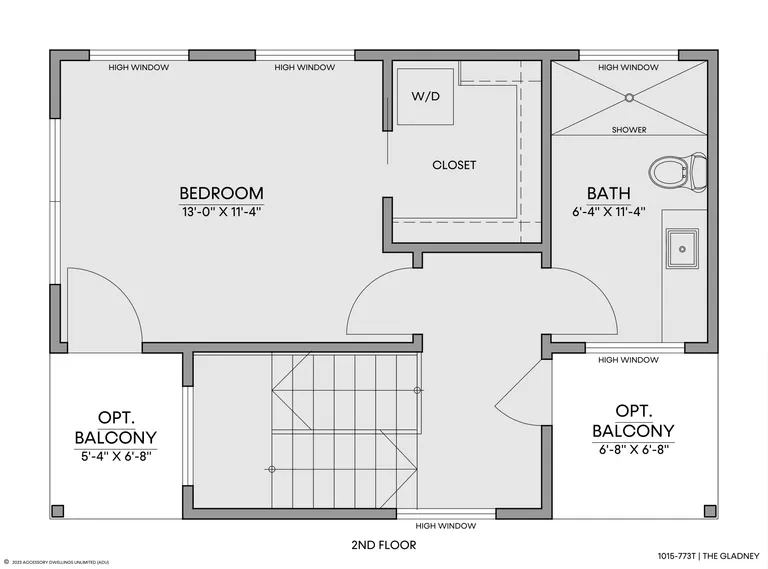 The Gladney — Floorplan — 2nd floor