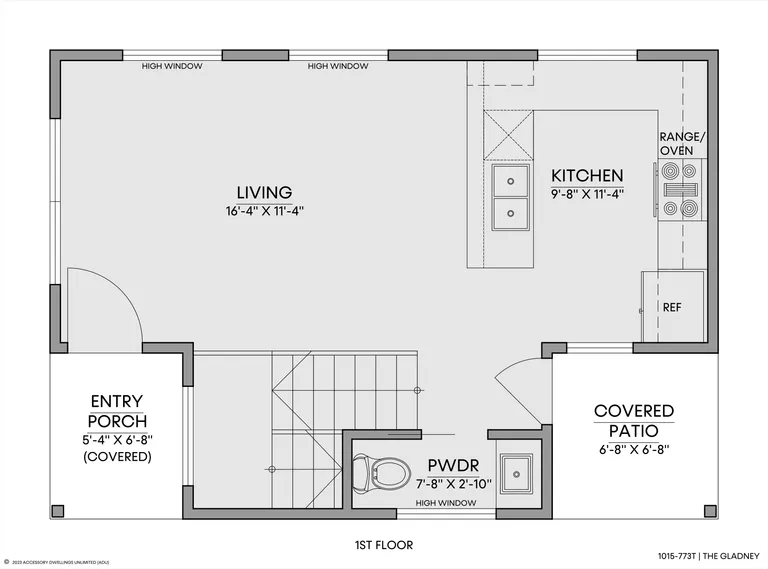 The Gladney — Floorplan — 1st floor