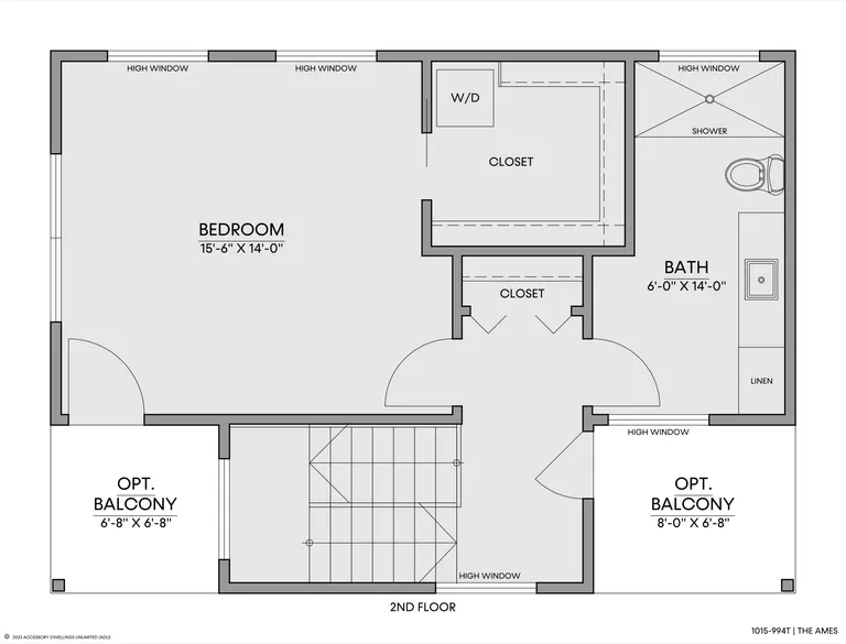 The Ames — Floorplan — 2nd floor
