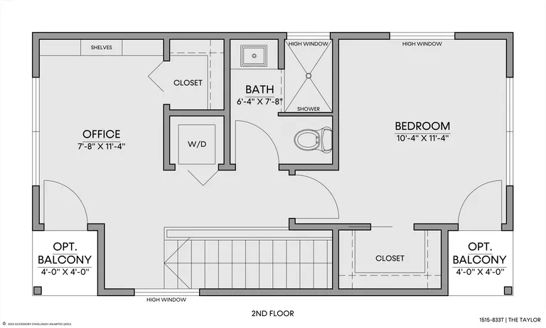 The Taylor — Floorplan — 2nd floor