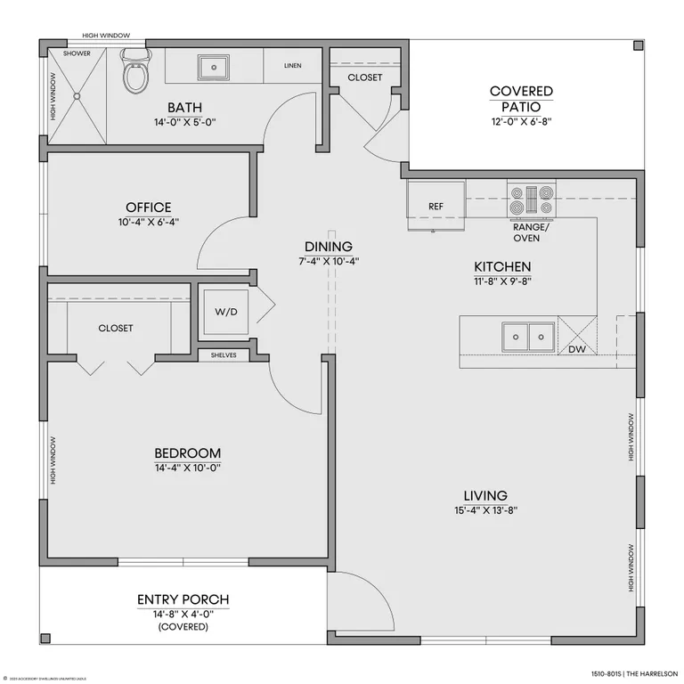 The Harrelson — Floorplan — 1st floor