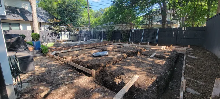 Grade beams trenched and formed to the engineer's drawing.