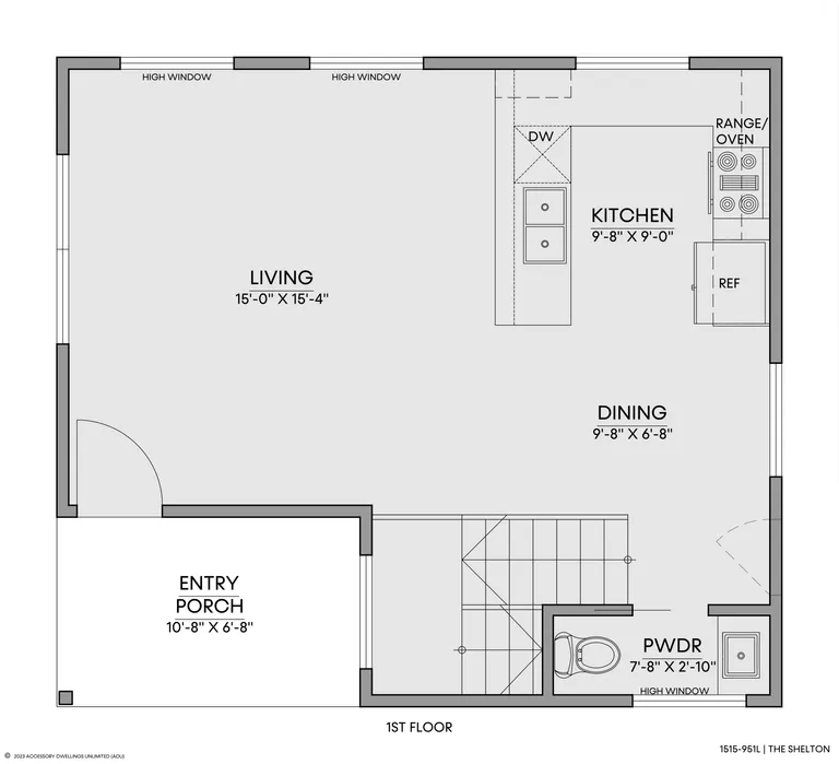 The Shelton — Floorplan — 1st floor